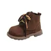 Outono de 2026 Novas Botas Martin Femininas Estilo Britânico Elegantes Versáteis Casuais para Meninas Botinhas Amarelas Infantis Tendência