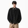 Chaqueta de Solapa Patchwork a Cuadros Falsa de Dos Piezas Hombres Mujeres Otoño Invierno Corte Limpio Estilo Old Money Chaqueta Gruesa para Pareja Cárdigan