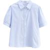 Ropa de Talla Grande para Mujer Verano 2025 100kg Chica Gorda Nueva Camisa Elegante Jacquard Manga Corta Top Casual 7718