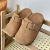 Chinelos Birkenstock de Desenho Animado Fofos para Meninas, Uso Externo, Novidade Primavera 2025 Estilo Preguiçoso Birkenstock Chinelos Fechados de Solado Grosso