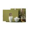 Conjunto de Chá Kung Fu Cerâmico com Esmalte Verde Sombra, Conjunto Completo de Gaiwan e Xícaras de Chá de Porcelana Celadon em Caixa de Presente, Conjunto de Chá para Negócios, Presente de Lembrança