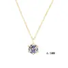 Colar S925 Prata de Lei Céu Estrelado com Seis Garras, Corrente para Clavícula, Pingente de Diamante Único Minimalista de Luxo Leve, Design Doce com Franja, Design Original