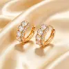 Xuping Brazaletes Rusos Transfronterizos para Oreja, Aros Color Oro de 18K con Incrustaciones de Diamantes, Joyería de Lujo Ligero de Alta Gama al por Mayor para Mujeres