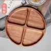 Bandeja de Madera para Exteriores para Té Helado y Snacks, Bandeja de Madera de Ébano, Bandeja de Frutas, Bandeja de Snacks con Alto Valor Estético