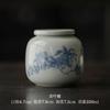 Tetera Maceta Sentada Azul Antiguo y Flor de Osmanthus Juego de Té Cerámico Vintage Kung Fu Dos Jaulas Taza de Degustación Taza de Té