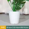 Bandeja para Vaso de Flores Cerâmica com Toque de Luxo Leve, Branco Puro, Adequada para Orquídeas, Plantas Verdes, Suculentas, Diversos Tamanhos de Plantas em Vasos para Uso em Mesa de Casa