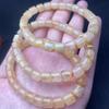 Pulsera de cristal de cabello dorado de Brasil, piedra original, cristal dorado, titanio, cristal de cabello amarillo, citrino, pulsera de un solo círculo, cuentas de cubo, tiro real, simple