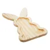 Bandeja de Lanches Coelho da Páscoa em Madeira de Pinus 35cm x 20cm x 1.5cm - Woodart