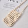 Bolso Cruzado Tejido Transfronterizo para Teléfono Móvil Versión Coreana Bolso de Hombro Lindo para Mujer Casual Simple Versátil para el Viaje Diario
