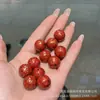 Cuentas de Laca Roja China de Alta Calidad, Accesorios Versátiles para Pulseras DIY, Cuentas Espaciadoras, Colgantes de Cuerda Trenzada, Accesorios Creativos