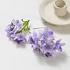 Nueva cabeza de flor de nenúfar artificial de tres pétalos para manualidades DIY, accesorios para arreglos florales artificiales, ramo para bodas y flores de estilo rústico
