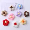 Broche Flor Pequena de Cream Puff Material para Grampo de Cabelo Artesanal DIY Decorações para Prendedor de Cabelo Flores Pequenas de Lã Anel de Cabelo Acessórios para Roupas