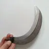 Hoz de Acero al Manganeso Metálico, Cuchillo Grueso de Acero Duro para Cortar Hierba al Aire Libre, Hoja de Media Luna para Plantas Acuáticas de Pesca, Cuchillo Dentado para Pesca en la Naturaleza, Equipo de Pesca