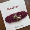 Atmósfera de Otoño e Invierno Pinza para el Cabello de Felpa Blanca Pura Copo de Nieve Pinza BB para Mujer, Pinza para el Cabello Versátil Dulce y Linda Accesorio para el Cabello Pinza Lateral