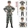 Traje de Camuflaje para Niños Niños Entrenamiento Militar Desarrollo al Aire Libre Campamento de Verano Ropa de Rendimiento de Fuerzas Especiales Primavera y Otoño
