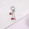 Nueva Cadena para Teléfono Llavero Colgante de Bolso Hongo de Vidrio Dopamina Lindo Colgante para Auriculares Regalo Venta al por Mayor