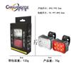 Kit de luzes de bicicleta transfronteiriças Carregamento Tipo-C 6 LEDs luz longa e curta ajustável Aviso de pilotagem ao ar livre Luzes dianteira e traseira