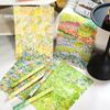 Papel de Arte de Flor de Primavera Rojo Net Pensamiento de Siete Colores Impermeable Papel Floral Pastoral Papel para Envolver Flores para el Día de la Madre