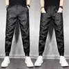 Calça Jogger Masculina Casual Tendência Outono e Inverno Elástica Quente Slim-Fit Popular na Internet Motoqueiro Jovem Multi-Bolsos