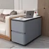 Sofá de Sala de Estar Aparador Almacenamiento Lujo Ligero Multifuncional Móvil Madera Maciza Ultraestrecho Pequeño Gabinete Lateral Mesa Lateral Simple Moderna