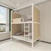 Cama de Solteiro com Beliche Cama de Ferro Albergue Dormitório Cápsula Espacial Cama de Solteiro com Beliche Apartamento de Estudante Hotel Cama de Solteiro com Beliche Cama Dupla com Estrutura de Ferro