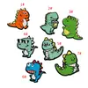 Dinosaurio de Dibujos Animados Bordado por Computadora Accesorios Textiles Tela Bordada Pegatinas Accesorios para Ropa Decoración de Equipaje Parche Bordado