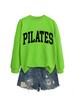 Amazon Ebay Estación Independiente Americana Suelta Talla Grande Simple y Cómoda Capitales Pilates Sudadera para Mujer