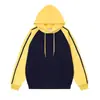 Sudadera con Capucha de Algodón Compuesto de Seda de Leche Rayada de Manga Raglán para Hombre Nueva de Otoño 2024 Moda Casual Tendencia para Hombres y Mujeres