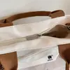 Bolsa Tote de Lona Gruesa Estilo Coreano de Alta Calidad con Textura para Viajes Diarios Artísticos Portátil Estudiante Escuela Bolso de Hombro Único para Mujer