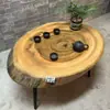 Mesa de Té de Madera de Alcanfor Talla de Raíz Madera Maciza Mesa de Café Pequeña Estilo Shaji B&B Sala de Estar Ventana Saliente Tatami Mesa Pequeña