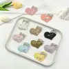 Lentejuelas con Forma de Corazón Brillantes Ultrasónicas con Lazo de Perlas, Accesorios para el Cabello Hechos a Mano para Bricolaje, Decoraciones para Zapatos y Sombreros, Adornos para Ropa