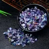Grava de Cristal de Fluorita de Color Natural Adornos de Partículas Pequeñas Piedras Decorativas de Paisajismo para Acuario Maceta Fluorita de Colores Gema