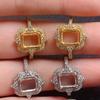 Anillo de gemas sin incrustaciones de plata 925 con gemas de color al por mayor de fábrica, soporte vacío, piedra principal de 6 x 8 mm, puede venir con incrustaciones de piedra