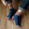 Meias masculinas de comprimento médio da panturrilha meias de outono e inverno desodorante esportes longas meias masculinas paralelas cor contrastante cintura retro