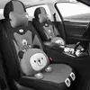 Cojín para asiento de coche de invierno de felpa corta cojín de asiento de invierno cálido grueso caricatura lindo universal para damas funda de asiento integral