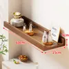 Estante de Madera Maciza para Montar en la Pared Colgante de Pared para Cocina Estante Recto para Libros Sala de Estar Dormitorio Decoración de Almacenamiento de Madera
