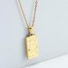 Nuevo collar de sello de tarot de acero inoxidable transfronterizo, moda de personalidad, collar con colgante cuadrado de acero de titanio, joyería al por mayor
