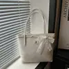 Bolso de hombro grande y elegante con ribete de encaje, informal, capacidad grande, moda de verano para ir al trabajo, para mujer