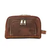 Venta Directa Transfronteriza Piel de Vaca de Primera Capa Moda Retro Neceser Gran Capacidad Bolsa de Almacenamiento de Viaje para Hombre Bolsa de Cosméticos de Alta Gama