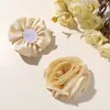 Tela satinada súper elegante y suave estilo coreano, flor, scrunchie DIY para el pelo, accesorio para el cabello, corsage, decoración para zapatos y sombreros, y materiales de accesorios