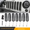 Adequado para JEEP Shepherd grade de malha média LED luz branca snap-on Anel de malha média acessórios de modificação de rede de insetos