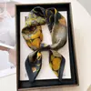 Bufanda de seda cuadrada de seda, bufanda fina de alta calidad para mujer, elegante bufanda con estampado, protección para el cuello, bufanda decorativa, venta al por mayor