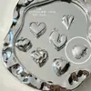 Colgante Plegado con Forma de Corazón Acrílico Simple Galvanizado Accesorios de Materiales para Colgar en Cadena de Teléfono Bolsos Decoración Hecho a Mano DIY