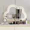 Tocador espejo de nube espejo de maquillaje grande espejo de pared espejo de baño para apartamento pequeño sala de maquillaje espejo inteligente con luz hogar