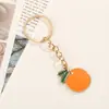 Llavero de aleación de esmalte de la serie de frutas de dibujos animados, colgante de sandía y guayaba fresca, accesorio de decoración para bolso, pequeño regalo