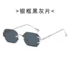 Gafas de Sol sin Montura de Piernas Metálicas Finas de Lujo Ligero de Nuevo Estilo para Viajes Diarios, Moda Callejera, Protección Solar Elegante, Gafas de Sol Versátiles