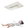 Luz de techo 6 en 1 con forma de nube para dormitorio, protección ocular, luz de ventilador sin aspas, candelabro, luz de ventilador de techo, diseño simple para habitación infantil, material de hierro