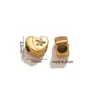 Contas para Joias Banhadas a Ouro 18K, Acessórios de Pingente para Colar, Contas Espaçadoras de Coração com Furo Passante, Charms para Pulseiras e Colares, Acessórios Versáteis