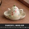 Tetera Qinquan pequeña de flor de durazno pintada a mano china de fábrica, juego de té Kung Fu individual de cerámica, tetera mini de alta calidad para el hogar