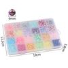 Juego de Perlas de Imitación Perforadas de Color Gradiente de 24/32 Compartimentos para Pulsera, Collar, Joyería, Accesorios, Cuentas Decorativas para Ropa